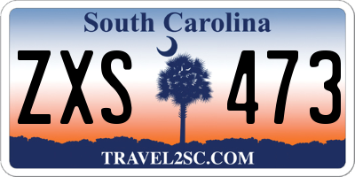 SC license plate ZXS473