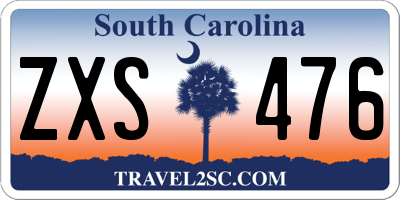 SC license plate ZXS476