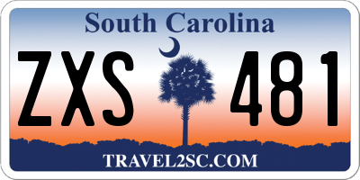 SC license plate ZXS481