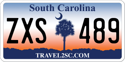 SC license plate ZXS489