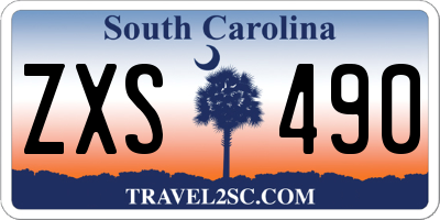 SC license plate ZXS490