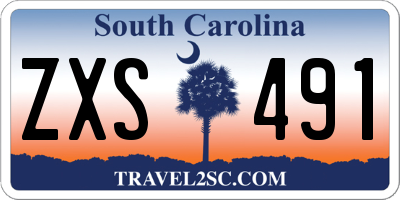 SC license plate ZXS491