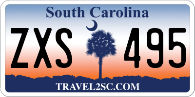 SC license plate ZXS495