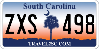 SC license plate ZXS498