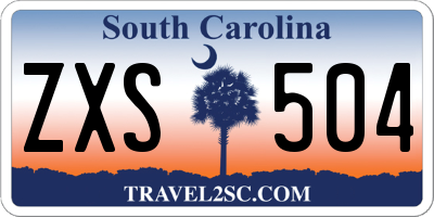SC license plate ZXS504