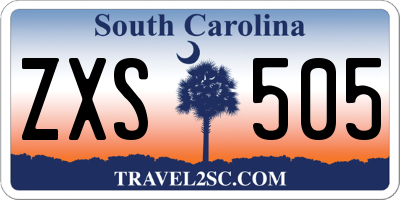 SC license plate ZXS505