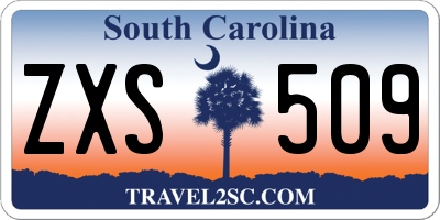 SC license plate ZXS509