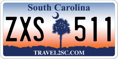 SC license plate ZXS511