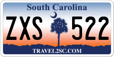 SC license plate ZXS522