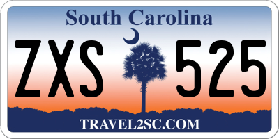 SC license plate ZXS525