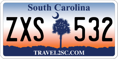 SC license plate ZXS532