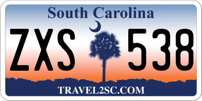 SC license plate ZXS538
