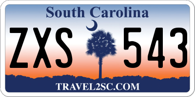 SC license plate ZXS543