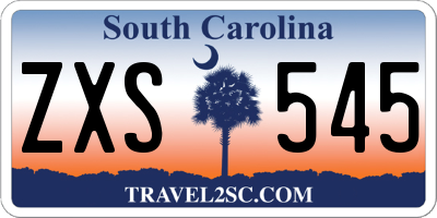 SC license plate ZXS545