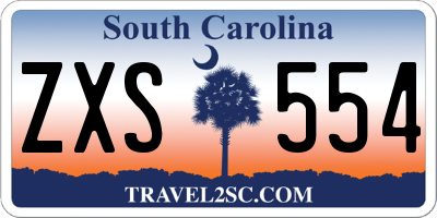 SC license plate ZXS554