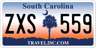 SC license plate ZXS559