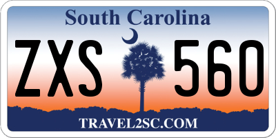 SC license plate ZXS560