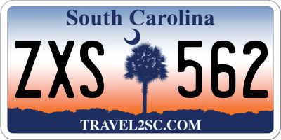 SC license plate ZXS562