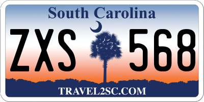 SC license plate ZXS568