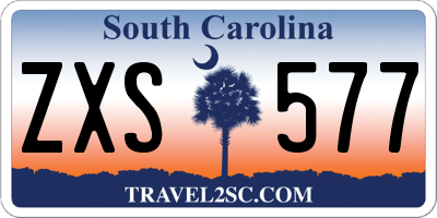 SC license plate ZXS577