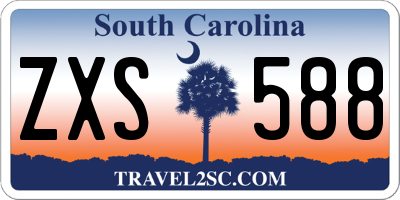 SC license plate ZXS588
