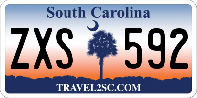 SC license plate ZXS592