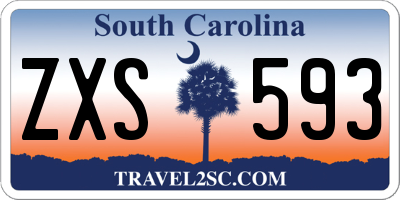 SC license plate ZXS593