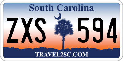 SC license plate ZXS594
