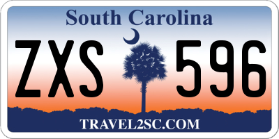 SC license plate ZXS596