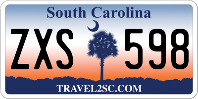 SC license plate ZXS598