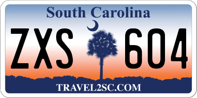 SC license plate ZXS604