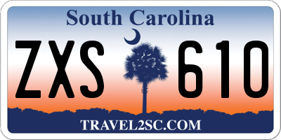 SC license plate ZXS610
