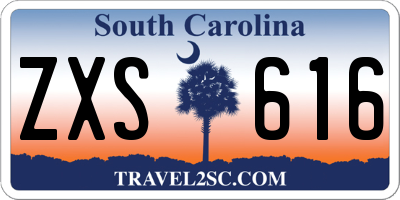 SC license plate ZXS616