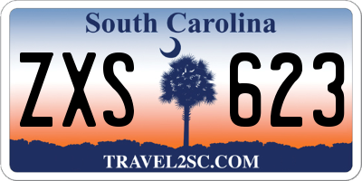 SC license plate ZXS623