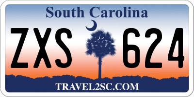 SC license plate ZXS624