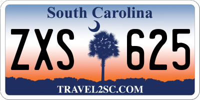 SC license plate ZXS625