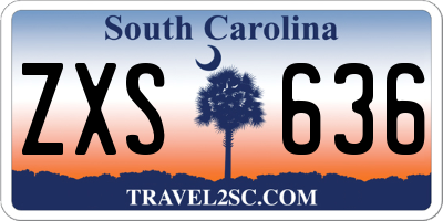 SC license plate ZXS636