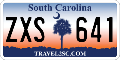 SC license plate ZXS641