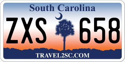 SC license plate ZXS658