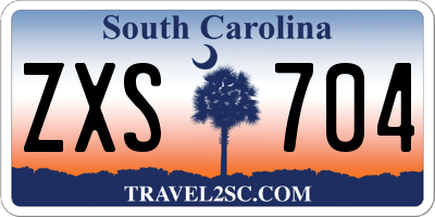 SC license plate ZXS704