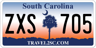 SC license plate ZXS705