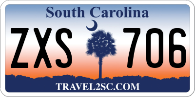 SC license plate ZXS706