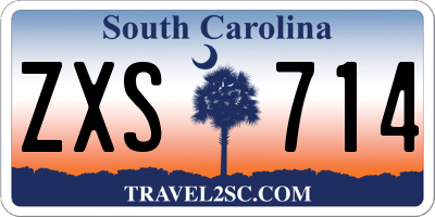 SC license plate ZXS714