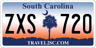 SC license plate ZXS720