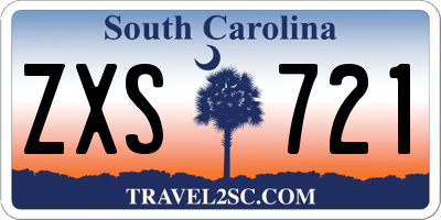 SC license plate ZXS721