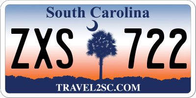 SC license plate ZXS722