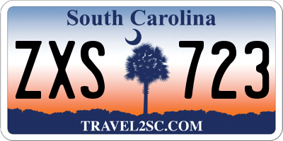 SC license plate ZXS723