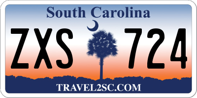 SC license plate ZXS724
