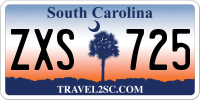 SC license plate ZXS725