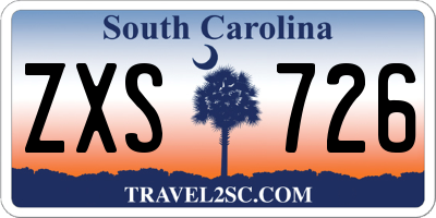 SC license plate ZXS726